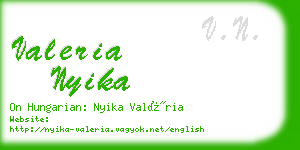 valeria nyika business card